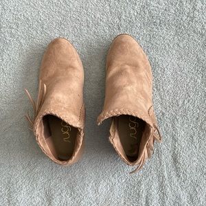 Girls SUGAR heeled boots. Tan